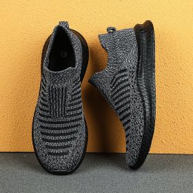 2022 Men Casual Fashion Leisure Loafers Comfortable Breathable Walking Tenis Sports Shoes Male Outdoor Jogging Fitness Sneakers (Color: Black, size: 47)