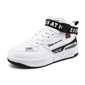 Kids Casual Shoes for Boys Girls Sneakers Unisex Children basket Trainers Child Tennis Sneakers Kids Sport Running Shoes 2021 (Color: Black and white, size: 31)