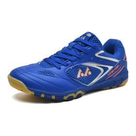 New Training Tennis Shoes Men Women Size 36-45 Black Blue Breathable Badminton Shoes Couples Light Weight Tennis Sneakers (Color: Blue, size: 37)