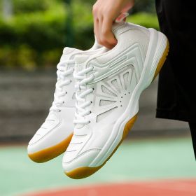 QUAOAR Men Badminton Shoes 2022 New Men Professional Badminton Shoes Sneakers Couples Badminton Sneaker Indoor Sport Tennis (Color: White, size: 38)