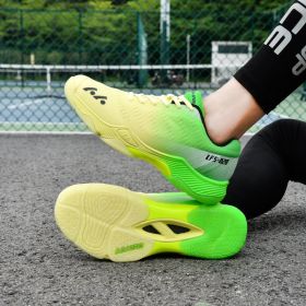QUAOAR New Popular Style Profession Men Women Tennis Shoes Outdoor Jogging Sneakers Tennis Training Shoes Comfortable Soft (Color: Green, size: 38)