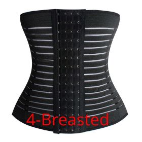 Men Slimming Body Shaper Waist Trainer Trimmer Belt Corset For Abdomen Belly Shapers Tummy Control Fitness Compression Shapewear (Color: Black, size: L)