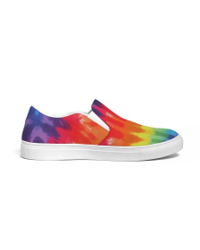 Men's Athletic Sneakers, Tie-Dye Low Top Slip-On Canvas Sports Shoes - 01DWIY (Color: Multicolor, size: 5.5)