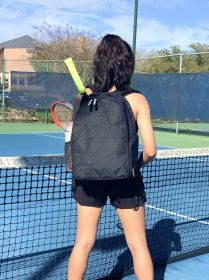Cool Design Bag; Best For Tennis Backpack; Pickleball Bag; School Backpack; Gym Bag and Travel Backpack; Separated Fit 2 Rackets (Color: Black)