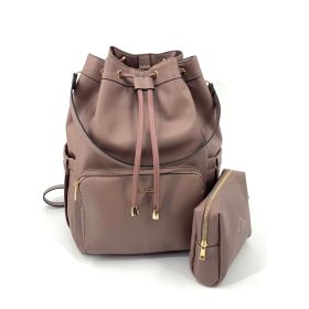 The DARA tennis & pickleball bag is made from a Saffiano vegan leather with an easily accessible interior pocket, convertible bag can be worn over the (Color: mauve)