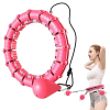 Smart Weighted For Adults Weight Loss, Weighted Fitness Hoops For Weight Loss Equipment, Infinity Hoop Plus Size Detachable 24 Knots, Abdomen Fitness,